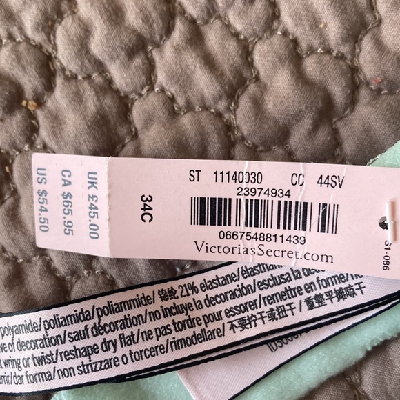 Victoria’s Secret soft mint green 34C bra NWT - Picture 3 of 14